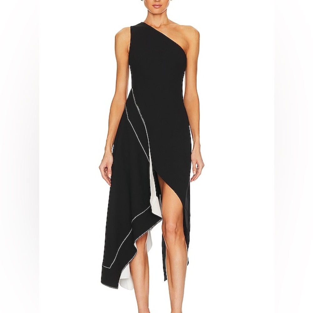 NWOT. L’Academie cillian maxi dress in black size L.